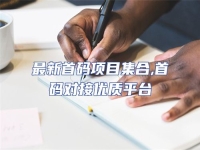 最新首碼項目集合,首碼對接優質平臺